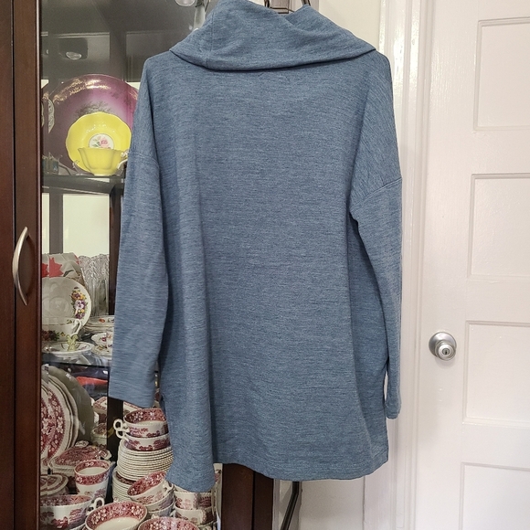 Lou & Grey Cowl Neck Marled Sweater Fleece Lined M - Picture 4 of 8